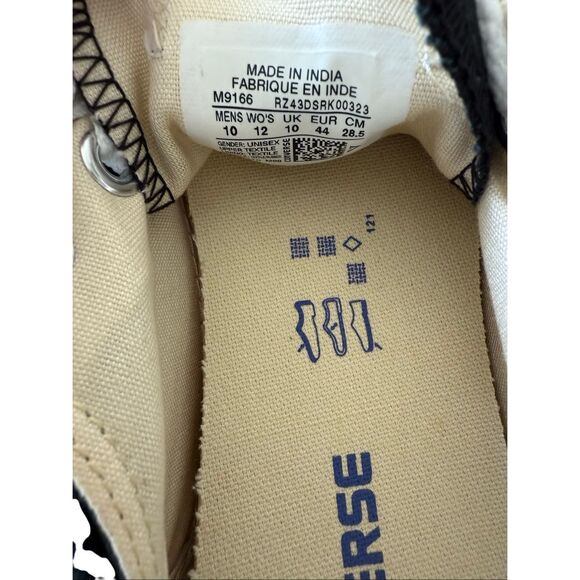 Converse Unisex Black Chuck Taylor All Star Lace Up Low Top Sneakers Sz M10 W12 - Picture 3 of 14